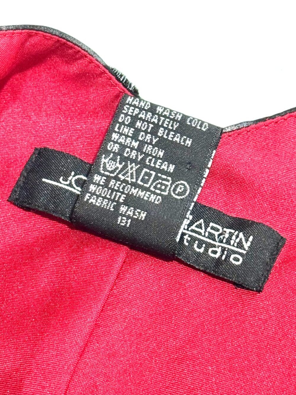 Vtg Y2K Black & Red Silk Dress Asymmetrical Handkerchief Hem Whimsigoth Vamp - Picture 10 of 10